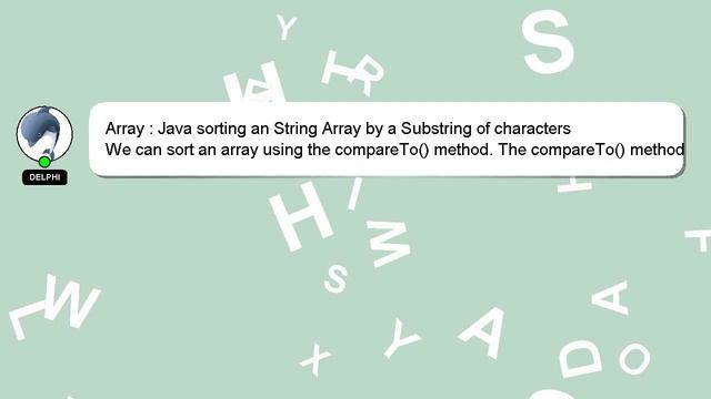 Array : Java sorting an String Array by a Substring of characters смотреть онлайн