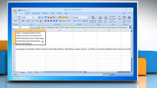 How to use Wrap Text in Microsoft® Excel 2007 смотреть онлайн