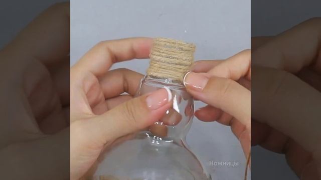 украсить стеклянные бутылки мешковиной 2023