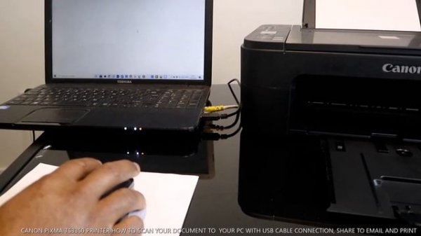 CANON PIXMA TS3350 PRINTER HOW TO SCAN YOUR DOCUMENT TO  YOUR PC WITH USB CABLE CONNECTION & SHARE