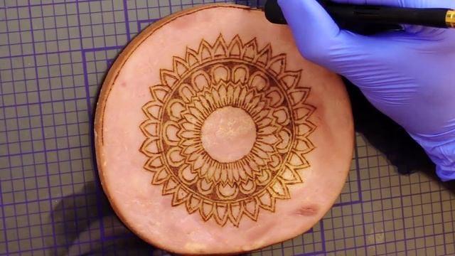 the HAMDALA ~ burning designs onto a slice of ham смотреть онлайн