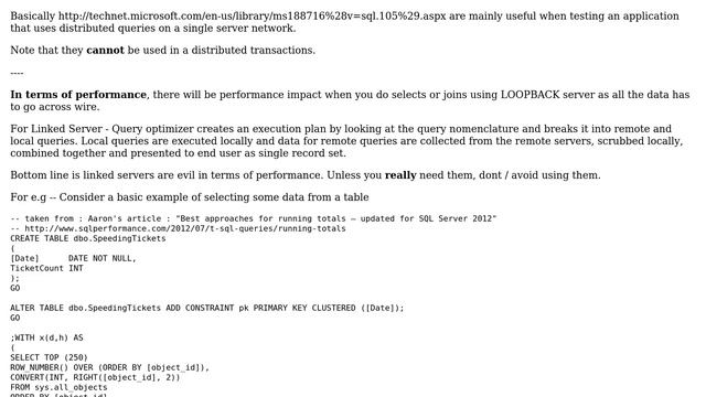 Loopback Linked Server смотреть онлайн
