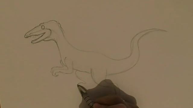 Как нарисовать динозавра, для детей, dinosaur drawing, Art drawings, for kids смотреть онлайн