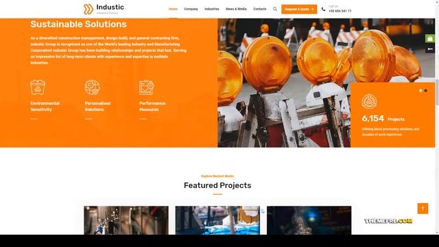 Industic - Factory and Manufacturing WordPress Theme machinery manufacturing Ayana смотреть онлайн