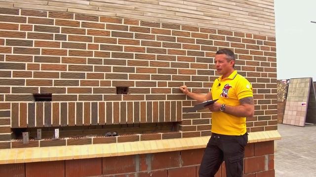 Клинкерный кирпич Керамейя Рустика Топаз 3 | перемычки из нержавейки. смотреть онлайн