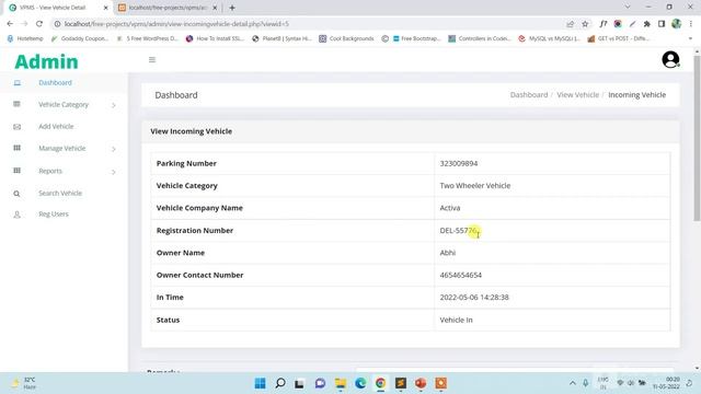 Vehicle Parking Management System using PHP and MySQL V2 | PHPGurukul смотреть онлайн