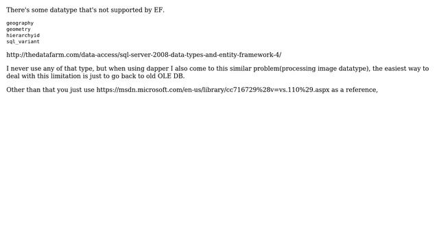 What strategy to follow while matching sql server datatypes in C# Code First approach while... смотреть онлайн
