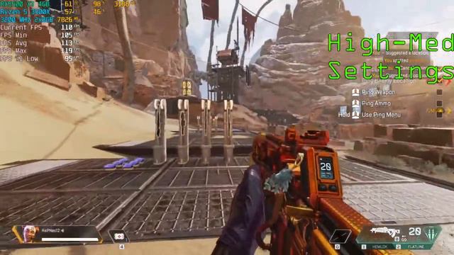 RX 5500 XT 4GB + Ryzen 5 3500X 1080p Benchmark in Apex Legends смотреть онлайн