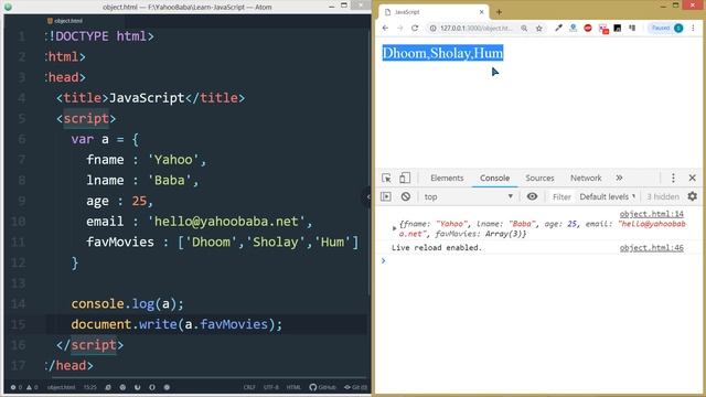 JavaScript Objects Tutorial in Hindi / Urdu смотреть онлайн