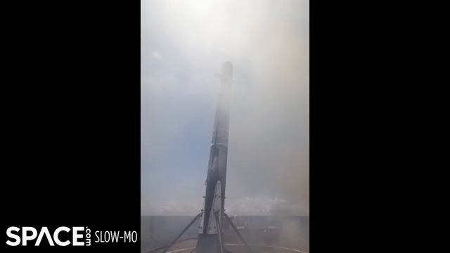 Watch a SpaceX booster land in awesome drone ship footage смотреть онлайн