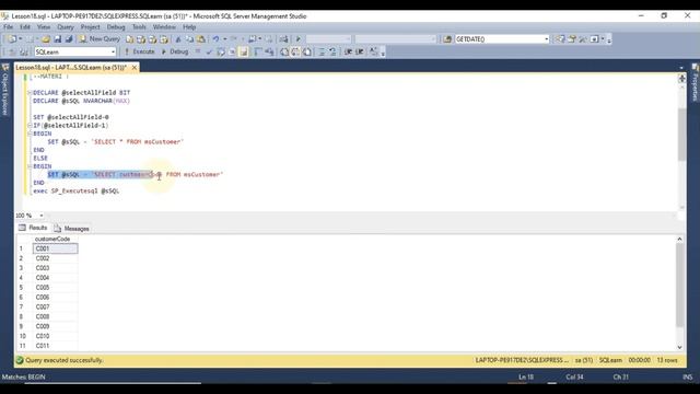 Tutorial SQL Bahasa Indonesia - WITH SUBTITLE || SUBJECT 18 DYNAMIC QUERY SP_EXECUTESQL смотреть онлайн
