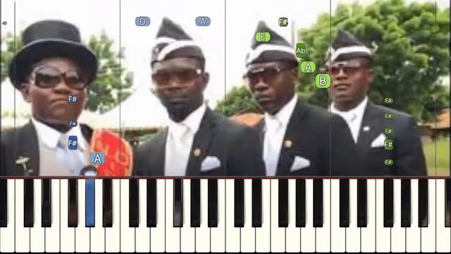 EASY Piano Coffin Dance   Играем милодию на пианино песни на пианино