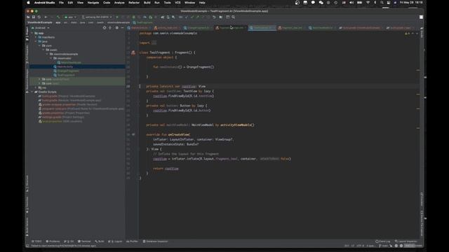 Kotlin Jetpack ViewModel example of sync data between activity and fragment step by step tutorial смотреть онлайн