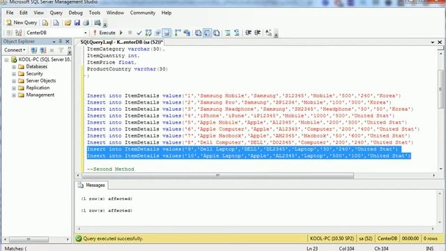 How to insert value into table | Server Tutorials | SQL tutorial for beginners смотреть онлайн