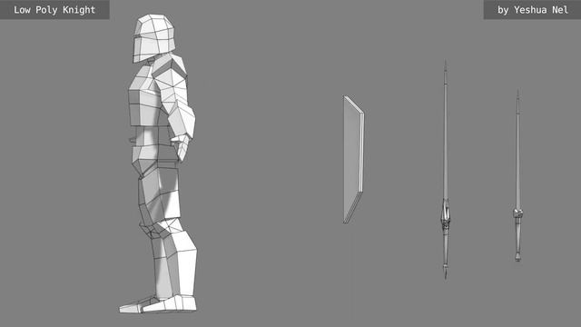 Low Poly Knight 3d Model смотреть онлайн