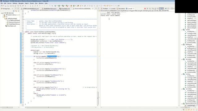 Electronic Door Lock implementation using State Pattern Design Pattern смотреть онлайн