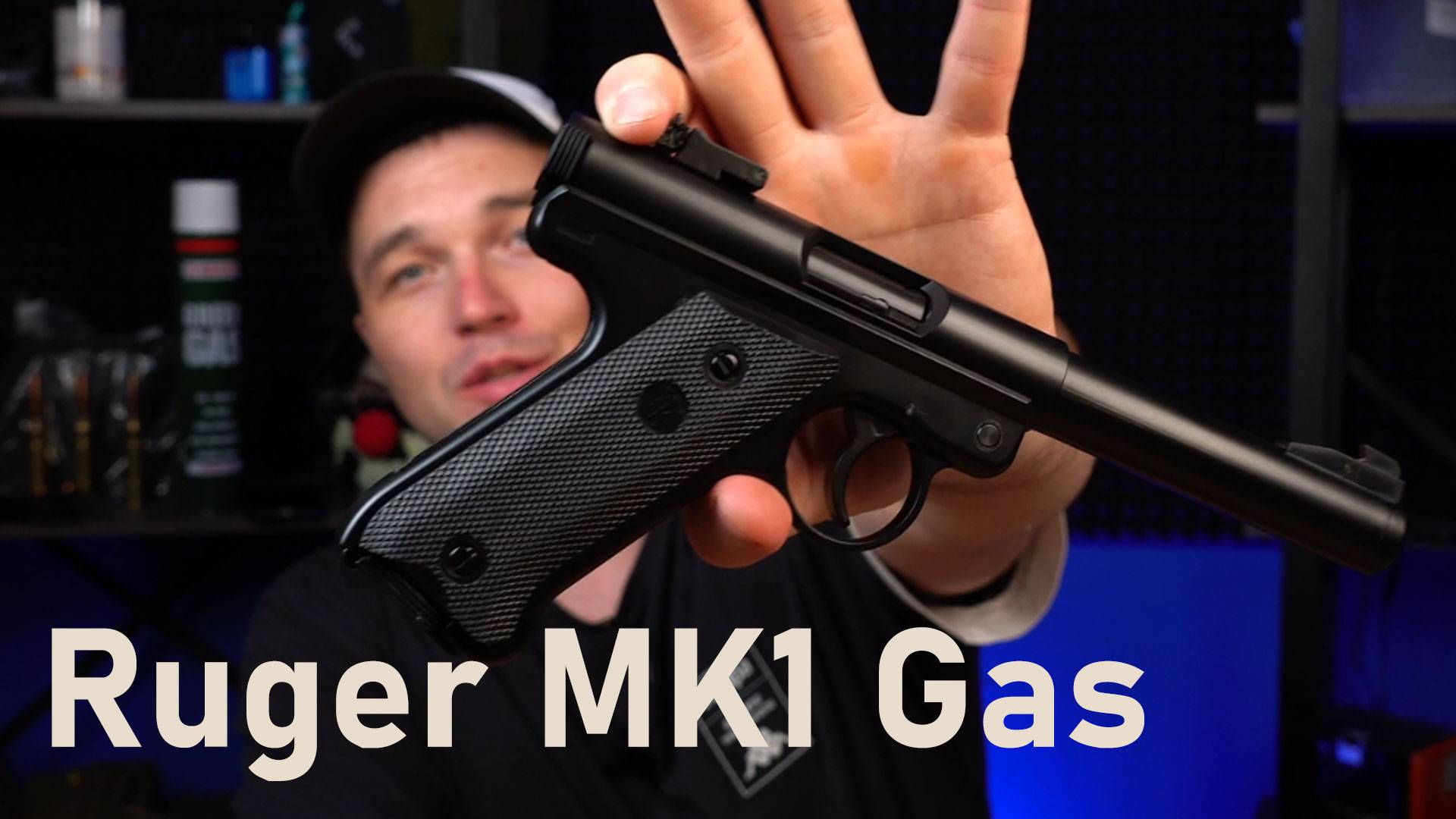 Страйкбольный пистолет KJW Ruger MK1 Gas GNB Black смотреть онлайн