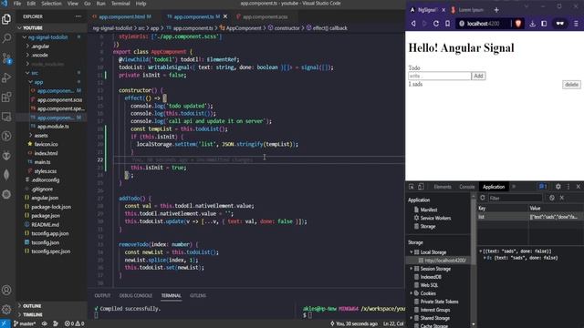 Angular 16 Signal Feature Tutorial: Building a Todo List with LocalStorage Persistence in Hindi смотреть онлайн