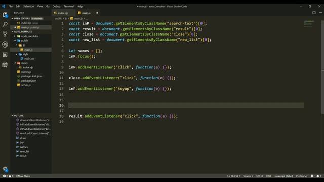 Express.js/ Autocomplete search смотреть онлайн