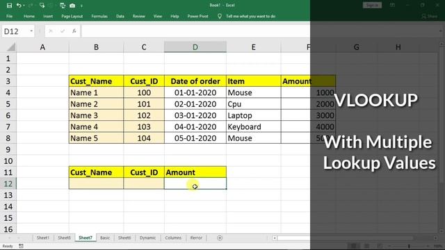 VLOOKUP Complete Tutorial ( हिन्दी ) - Vlookup in excel - VLookup formula with examples смотреть онлайн
