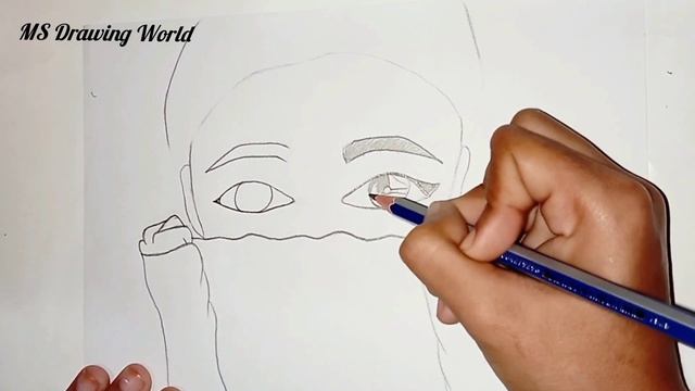 How to draw a girl hidden face||Easy pencil sketch for beginners смотреть онлайн