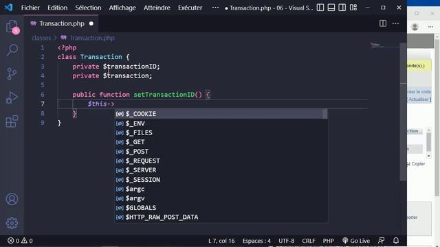 Formation PHP 8 : Ecrire la classe d'entité des transactions sous PHP 8 - Vidéo Tuto смотреть онлайн