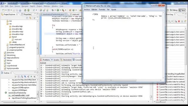 WebService con Json en android смотреть онлайн