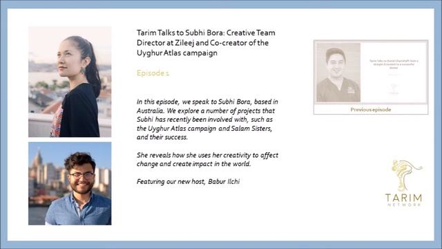 Tarim Talks (Ep. 3): Subhi Bora - Creative at Zileej and co-creator of the Uyghur Atlas campaign смотреть онлайн