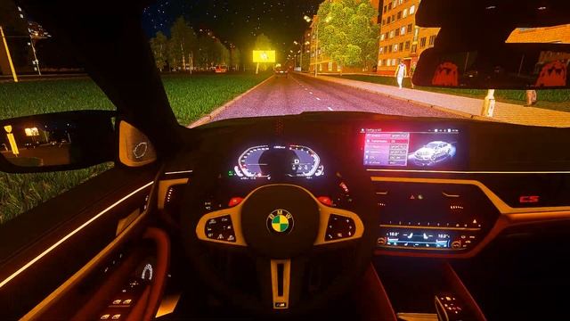 Night Drive | City Car Driving | BMW M5 CS F90 LCI 2021 смотреть онлайн