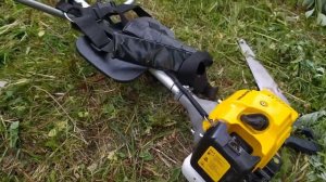 Триммер CHAMPION T523-2. Первый запуск.