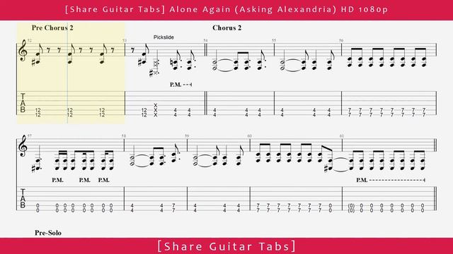 [Share Guitar Tabs] Alone Again (Asking Alexandria) HD 1080p смотреть онлайн