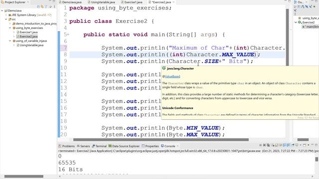 Video #5 Show about Minimum, Maximum and Size of 8 data types смотреть онлайн