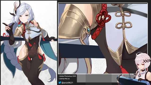 [SpeedPaint] Genshin Impact - 신학 Shenhe Fan Art смотреть онлайн