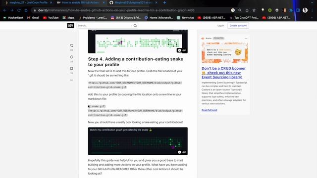 "Create A Snake Eating GitHub Contributions" || Enhancing GitHub Readme -- @codecadence06 #github смотреть онлайн