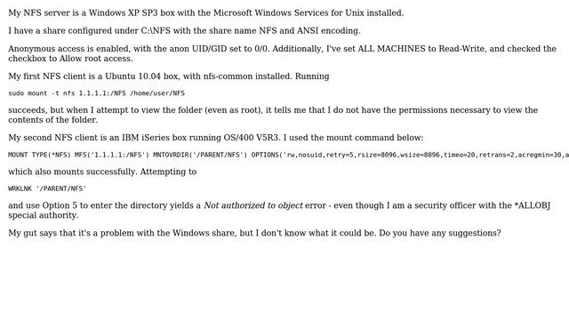 DevOps & SysAdmins: How do I set up a Windows NFS share so that I can view it's contents on Linux? смотреть онлайн