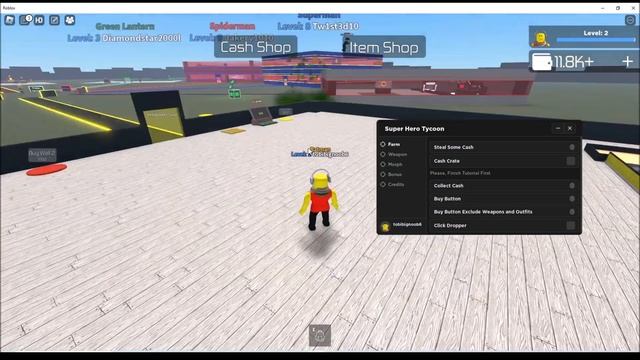 Roblox Super Hero Tycoon Script (StealCash, AutoCollect Cash, AutoBuy, Click Dropper) смотреть онлайн