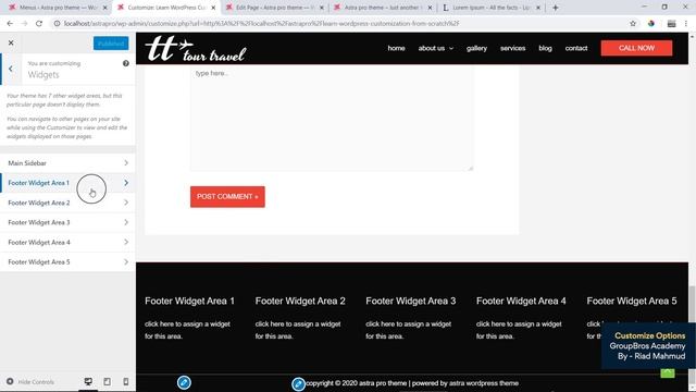 7.Customize Menu Options and Widget Options | WordPress Theme customization. смотреть онлайн