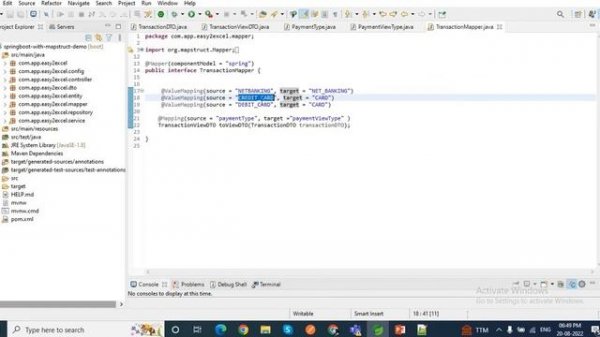 Mapstruct  | MapStruct - Enum Mapping | @ValueMapping | Spring boot with MapStruct Example