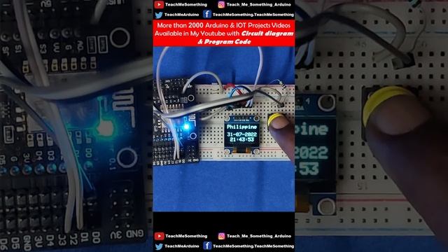 OLED Internet Clock | Arduino | NodeMCU ESP8266 | SSD1306 | 64* 32 OLED | Teach Me Something смотреть онлайн