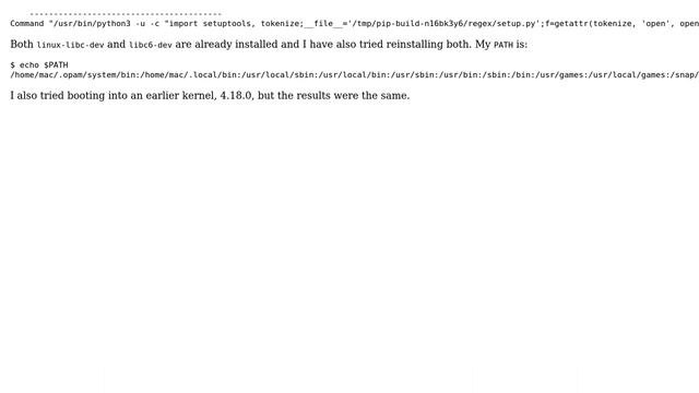 Unix & Linux: Installing python modules fail - "limits.h" missing? смотреть онлайн