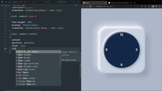 Animated Working Analog Clock using Html CSS & Javascript смотреть онлайн