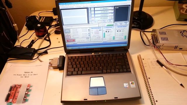 Testing a new CNC stepper motor controller смотреть онлайн