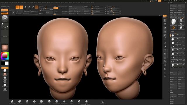 ZBrush. Нос и губы. смотреть онлайн