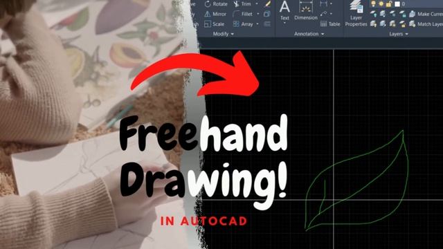 Freehand drawing in AutoCAD!!! смотреть онлайн