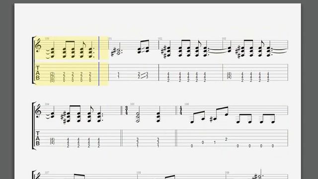 Metallica Blackened Kirk guitar tablature смотреть онлайн