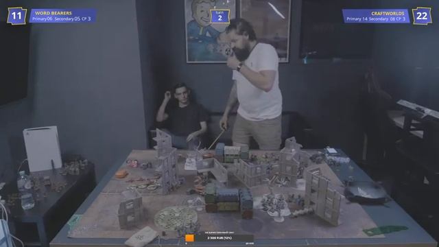 Chaos Space Marines vs Craftworlds // Live! Battlereport 2000 pts // Настольный Warhammer 40000 смотреть онлайн
