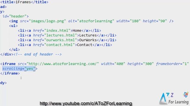 69- iframe HTML tag أيعاز تكوين نافذة جديدة داخل الصفحة الخاصة بنا смотреть онлайн