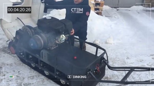Испытание зимнего двигателя Dinking