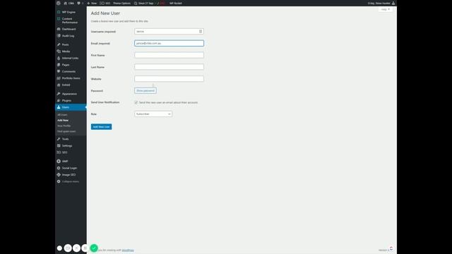 How to add a new user to WordPress смотреть онлайн