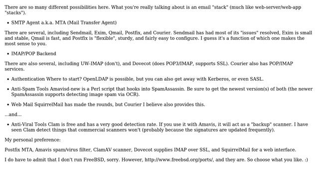 DevOps & SysAdmins: What's your suggested mail server configuration for a FreeBSD server? смотреть онлайн